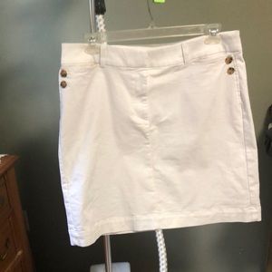 White Jean Skirt